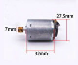 RP360-ST/15260 Dc Motor Robot Süpürge DC 12V DIY RC Oyuncak Model Araba Bot Helikopter Vakum Fan Ele