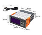 STC-1000 Sıcaklık Termostatı 220V 10A 110V-220V Isıtıcı Soğutucu Dijital Ekran 10K NTC Sıcaklık Sens