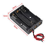3lü AAA Pil Kutusu Yuvası İnce Küçük Tip 3 Tane 1.5V Pil DC 4.5V Plastik Pil Tutucu 14cm Kablo