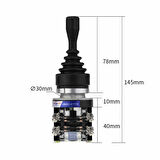 HKA1-41Y04 Joystick Latch 4 Yön NO Kumanda Kol Kalıcı Kilitli 10A 250V Monolever Anahtar Switch 30mm