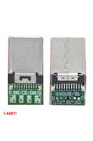 Erkek Type C to Dip Soket 4 Pin USB 3.1 Smd Lehimlenebilir Padler Konnektör Telefon Şarj Board Usb K