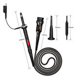 P2200 Osiloskop Probu 200MHz x1 x10 Kazanç Anahtarlı Bnc Soket DC 300 / 600V CATII BNC 1 Metre Kablo