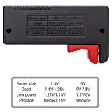 BT-168 PRO Pil Test Cihazı AA AAA C D 9V 18650 16340 14500 10440 1.2V 1.5V  3V 3.7V 4.8V Dijital Ölç