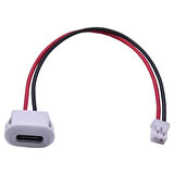Type C Panel Montaj Dişi Soket 2 Pin 10cm Kablolu Beyaz Uzatma Konnektör Araba Kamera Oyuncak