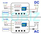 DVB01 DC12V Modül Voltmetre Şarj Deşarj Koruma Voltaj Aralık Karşılaştırıcı 220V 6A Röle Kontrol