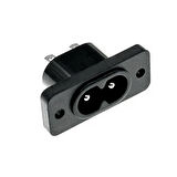 220V 5A AC Dişi Power Giriş Soketi C7 2 Pin Panel Montaj Tip Elektrik Güç Kablo Bağlantı Konnektörü