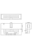 2x10 Pin Erkek Box Header Çift Sıra 180 Derece 2.54mm PCB Montaj Konnektör IDC Soket Breadboard Pcb