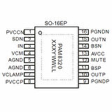 PAM8320 IC SOP16 20W Mono Class D Ses Amfi Sistemleri Hoparlör Speaker Amfilikatör Kulaklık Bilgisay
