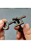  Kilitli Anahtar Metal Puzzle, Metal Bulmaca, Zeka Oyunları, Metal Puzzel