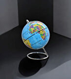 Dönen Küre Dünya Haritası Dekoratif Çap: 15 cm 