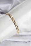 14K Gold Renk Kaplama Ezme Zincir Model Kadın Bileklik 5886