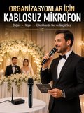 Yeni Nesil Kablosuz El Mikrofonu Seti Dijital Ekranlı Çift Mikrofonlu