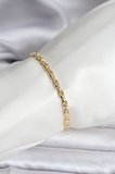 14K Gold Renk Kaplama Zincir Model Kadın CM Bileklik 5886