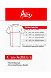 Oversize Rose Unisex Siyah T-shirt