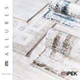 İpek Mekik Halı Allures Kahve Bej Çerçeve Desen Halı