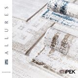İpek Mekik Halı Allures Vizon Gri Modern Eskitme Halı