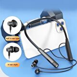 Y10 Sporcu Bluetooth Kulaklık 100 Saat Şarj Kapasiteli LCD Şarj Göstergeli Boyun Bantlı Kulaklık