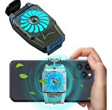 Işıklı Şarjlı Telefon Soğutucu Oyun Hızlandırıcı Telefon Soğutucu Fan 4.6-6.5 inç uyumlu