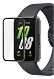 Samsung Galaxy Fit 3 Uyumlu 5D Tam Kaplayan Siyah Çerçeveli Nano Jelatin Ekran Koruyucu