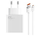 67W Hızlı Şarj  Başlık ve USB Typec 1 M Kablo Şarj Seti