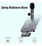 Lightning Iphone Uyumlu Kablosuz Wireless Yaka Mikrofonu