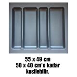 Almital 55X49 Cm_Antrasit Plastik Mikro Kabartma Desenli Kepçelik  - Ücretsiz Kesim