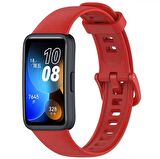 Huawei Band 8 Uyumlu Kordon Silikon Klasik Jel Kayış