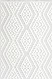 İpek Mekik Halı Almond Ekru Gri Zigzag Çizgili Kilim