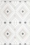 İpek Mekik Halı Almond Pudra Bej İskandinav Desenli Kilim