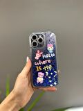 Iphone 14 Pro Max Uyumlu Sevimli Sulu Simli Tasarım Kılıf