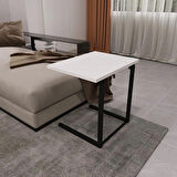 MERRY AYARLANABİLİR C YAN SEHPA BEYAZ