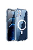Apple Iphone 11 Pro Max  Magsafe Wireless Şarj Özellikli Şeffaf Slikon Kılıf