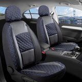 Volkswagen Golf Mk 3 Station Wagon Deri Detaylı Oto Koltuk Kılıfı Ön Arka Set Alpine Siyah Mavi FSR