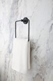 Yapışkanlı Siyah 3 Katlı Banyo Köşe Rafı EK03, Lotus Kapaklı Kağıtlık, Kare Havluluk, Lüx Bornoz Askılık