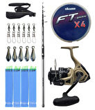 Yek Outdoor Hazır Olta Seti Okuma Alaris Light Tele Surf 420cm 100-250gr Surf Kamışı &Okuma Outrax OR-6000SGA Olta Makinesi