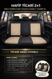 Ford Connect 2004-2010 2+1 Arka Sırt Oturak Uyumlu Altay Serisi Bej Siyah Koltuk Kılıfı