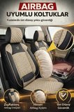 Honda Jazz 2002-2008 2+1 Arka Sırt Oturak Uyumlu Altay Serisi Bej Siyah Koltuk Kılıfı