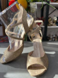 DORE SİM KEBELEK MODEL-KADIN TANGO-DANS VE SALON AYAKKABISI 8,5 CM(13 PONT)TOPUK BOYU
