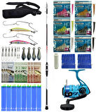 Yek Outdoor Hazır Tekne Oltası Seti Shimano Kamış Alivio Boat 1,50m 200g 1+1pc&Kendo Ocean Cast 7000 Olta Makinesi