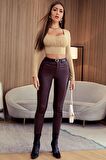 Önü Büzgülü Fitilli Viskon Kumaş Crop Bluz