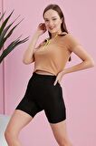 Polo Yaka Neon Fermuarlı Kaşkorse Bluz
