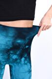 Toparlayıcı Push-Up Batik Tayt Desenli Spor Tayt