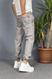 Paçası Lastikli Boyfriend Jogger Kot Pantolon