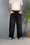 İp Kemerli Rahat Kesim Baggy Kot Pantolon