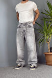 İp Kemerli Rahat Kesim Baggy Kot Pantolon