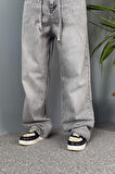 İp Kemerli Rahat Kesim Baggy Kot Pantolon
