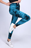 Batik Tayt Desenli Spor Tayt Toparlayıcı Push-Up