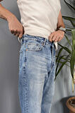 Taşlanmış Kot Pantolon Regular Kalıp