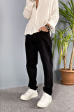 Siyah Boyfriend Jean - Kot Pantolon