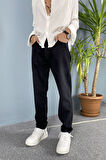 Boyfriend Taşlanmış Siyah Jean - Kot Pantolon